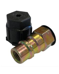 Mastercool STRAIGHT ADAPTERS W/VALVE CORE & SERVICE PORT CAPS