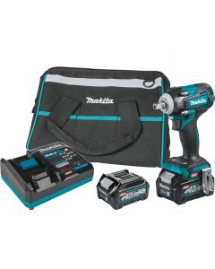 MAKGWT05D image(0) - Makita 40V max XGT&reg; Brushless Cordless 4-Speed 1/2" Sq. Drive Impact Wrench Kit w/ Detent Anvil, var. spd., rev., L.E.D. Light, bag (2.5Ah)