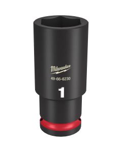 MLW49-66-6230 image(1) - Milwaukee Tool SHOCKWAVE Impact Duty  1/2"Drive 1" Deep 6 Point Socket
