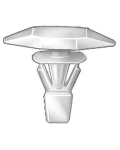 AVCAP18033 image(0) - AUVECO AP18033 Double Head Type 3 Weatherstrip Retainer, (1/4 x 21/32 in Dia Bottom) Head, Nylon, White
