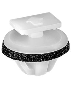 AUVECO 21683 Rocker Molding and Exterior Trim Molding Clip with Sealer, Nylon, White