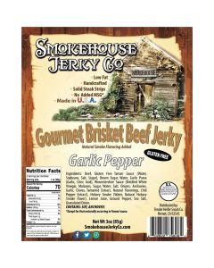 THS602822-756082 image(0) - Tender Heifer Snack Co. Garlic Pepper Brisket Beef Jerky - GLUTEN FREE - 3 oz