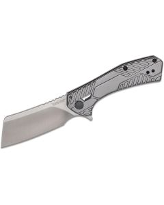 KER3445 image(1) - Kershaw Static Manual Frame Lock Cleaver Blade EDC Folding Pocket Knife - Gray