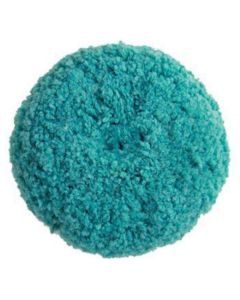 PES890143 image(1) - Presta 890143 Single Sided Light Cutting Pad, 9 in Dia, Hook and Loop Attachment, Blended Wool Pad, Green