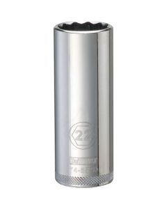 DWTDWMT74552OSP image(0) - DEWALT 12 Point 1/2" Drive Deep Socket 22Mm