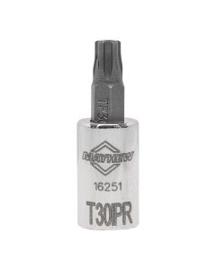 MAY16251 image(1) - Mayhew Mayhew T30IPR Tamper Torx Plus&reg; Short Insert Socket Bit, 1/4-Inch Drive