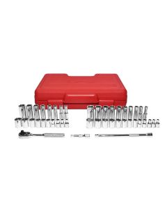 KTI21044 image(0) - K Tool International Socket Set SAE and Metric 6 pt. 1/4 in. Dr 44 Pieces