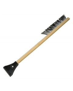 HPK2424FB image(0) - Hopkins Manufacturing 24 Inch Snow Brush and Scraper with Wood Handle