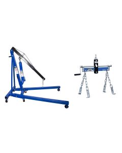 KTIXD63421KIT image(0) - K Tool International 2 Ton Engine Hoist / 1500 LB Engine Sling COMBO