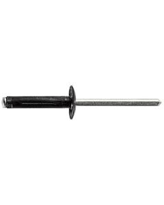 AVC20629 image(0) - AUVECO 20629 Split-Type Specialty Rivet, 5/32 in Dia x 3/64 to 1/4 in Grip Range, Aluminum Rivet/Mandrel, Black