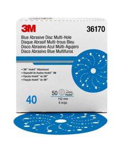 3M Hookit Blue Abrasive Disc Multihole 36170 (4PK)