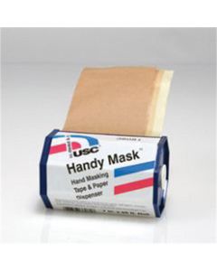 US Chemical Handy Mask 38081 Hand Masking Tape and Paper with Dispenser, 7 in W x 65 ft L