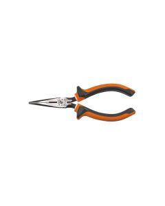 KLE2036EINS image(0) - Klein Tools Long Nose Side Cutter Pliers 6-Inch Slim Insulated