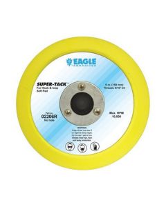 Eagle Abrasives, Inc. KOVAX 02206R Soft Disc Pad, 6 in, 5/16-24 Arbor/Shank, Super-Tack Attachment