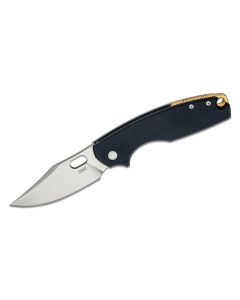 CRK5321 image(0) - CRKT (Columbia River Knife) Pilar IV D2 Satin Plain Blade Folding Knife with Frame Lock G10 Handle - Black