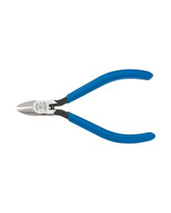 KLED2574 image(0) - Klein Tools Diagonal Cutting Pliers, Electronics, Tapered Nose, Narrow Jaw, 4-Inch