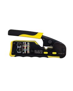 Klein Tools Ratcheting Ethernet Cable Crimper / Stripper / Cutter, for Pass-Thru&trade;