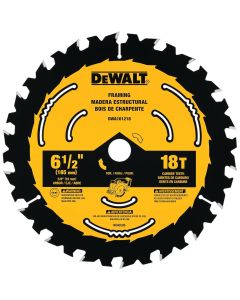 DWTDWA161218 image(0) - DEWALT 6-1/2-Inch 18-Tooth Circular Saw Blade