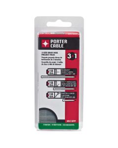 PRCBN18PP image(0) - PORTER-CABLE Brad Nails, Project Pack, 18Ga, 3/4 Inch - 300, 1-1/4-Inch - 300; 2-Inch - 300, 900-Pack