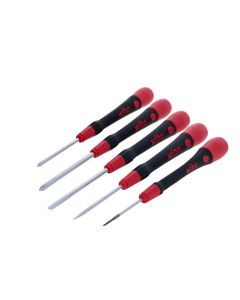 WIH26195 image(0) - Wiha Tools 5 Piece Set Includes: Slotted 1.5mmx40mm, 2.5mmx50mm, 3.5mmx60mm and Phillips #0x50mm, #1x60mm