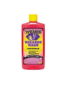 WZP11077 image(0) - Wizards Products 11077 Super Concentrated Car Wash, 16 oz Bottle, Translucent Pink, Liquid