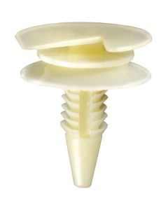 AUVECO AP11796 Triple Head Type 12 Door Trim Panel Retainer, 29/32 in Top x 7/8 in Dia Bottom Head, Nylon, White