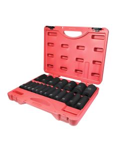 KTI33202 image(5) - K Tool International Socket Set Fractional Impact 1/2 in. Dr 19 Piece Deep