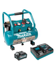 MAKAC001GM1 image(0) - Makita 40V max XGT Brushless Cordless 2 Gallon Quiet Series Compressor Kit 4.0Ah