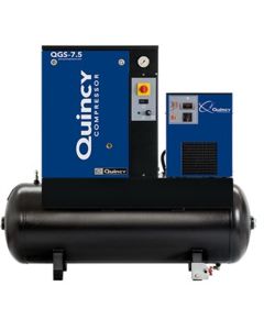 QAC4152005431 image(0) - Quincy Compressors 7.5 HP 60 Gallon Rotary Screw Air Compressor with Dryer 230V 1PH - Model QGS7.5HPD1