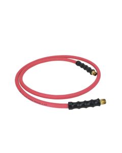 MIL2770-6LH image(0) - Milton Lead-in EPDM Rubber Air Hose, 3/8-inch ID x 6 ft., 3/8-inch MNPT Brass Fittings, 300 PSI