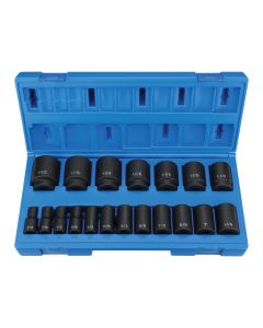 Grey Pneumatic 1/2" Drive 19 Pc. Semi-Deep Fractional Set