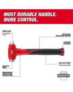 MLW48-22-9141 image(1) - Milwaukee Tool 32oz Dead Blow Ball Peen Hammer