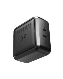 NOCX100B image(0) - NOCO Company XGrid X100 100W USB-C 2-Port Charger with GaN Fast Charging - Black