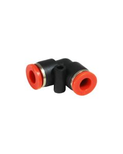 S.U.R.&R. 1/4" Push to Connect Nylon Fuel Line Union, 90 deg.