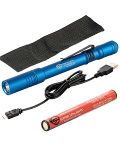 STL66140 image(0) - Streamlight Stylus Pro USB LED 350 Lumen Penlight with USB Charge Cord - Blue
