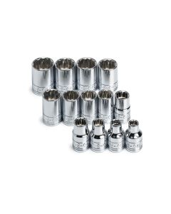 S K Hand Tools SOCKET SET 3/8IN. DRIVE 13PC METRIC STD 12 POINT