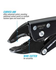 CHA102-10 image(2) - Channellock 102-10 10 Inch Curved Jaw Locking Pliers w/ Cutter