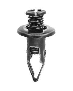 AVCAP17143 image(0) - AUVECO AP17143 Push/Screw-Type with Closed End Retainer, 20 mm Dia Head x 27 mm L Stem x 10 mm Hole, Nylon, Black