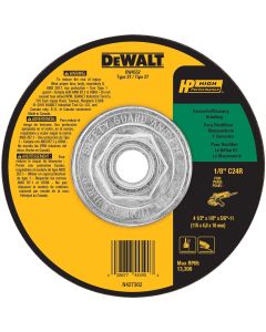 DWTDW4552 image(0) - DEWALT 4" x 1/4" x 5/8" Masonry Grinding Wheel C24R
