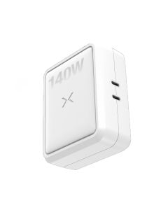 NOCX140W image(0) - NOCO Company XGrid X140 140W USB-C 2-Port Charger with GaN Fast Charging - White