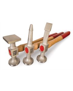 HSA7803 image(0) - H&S AutoShot UNI-7803 Hammer Set Aluminum 3 Pieces with Hickory Handles and Storage Tray