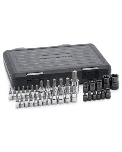 KDT80728 image(1) - GearWrench 36 Piece 1/4 Inch, 3/8 Inch & 1/2 Inch Drive Tamper Proof Torx/E-Torx/Torx Bit Socket Set