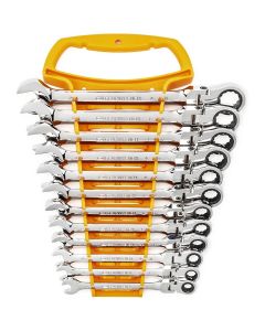 GearWrench 12 Piece 72-Tooth 12 Point Flex Head Ratcheting Combination Metric Wrench Set