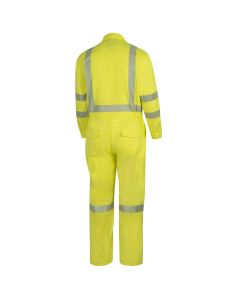 OBRZFE106-4XL image(1) - OBERON Coveralls - Hi-Vis FR/Arc-Rated 7.5 oz 88/12 - Hi-Vis Yellow - Size: 4XL