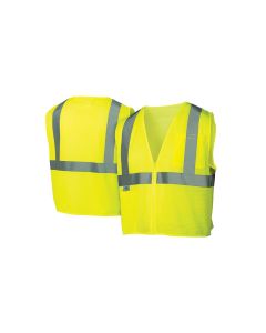 PYRRVZ2110L image(0) - Pyramex Safety - Safety Vest - Hi-Vis Lime - Size Large