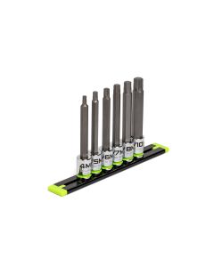 GETHBM6LS image(0) - Grip Edge Tools 6-PC 3/8'' Dr Long Metric RPT Hex Driver Set