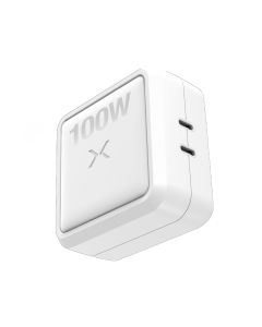 NOCX100W image(0) - NOCO Company XGrid X100 100W USB-C 2-Port Charger with GaN Fast Charging - White