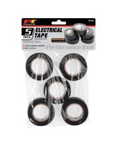 WLMW548 image(2) - Wilmar Corp. / Performance Tool 5 pk. 3/4" x 30' Black Electrical Tape