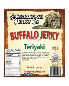 THS369767 image(0) - Tender Heifer Snack Co. Buffalo Teriyaki Exotic Jerky - 3.2 Ounce
