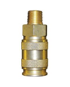 RTCHFMC-1 image(0) - Reading Technologies  HFMC-1 High Flow Quick Disconnect Coupler, 1/4 in, Male, Brass